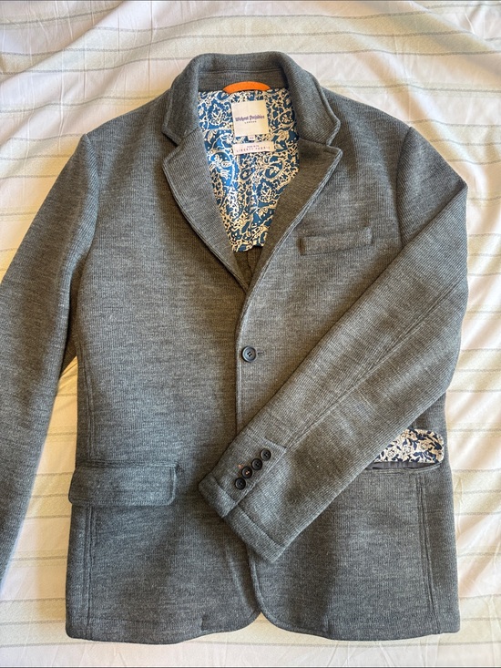 liberty Other - liberty Gray Knit Sport Coat with Patterned Lining